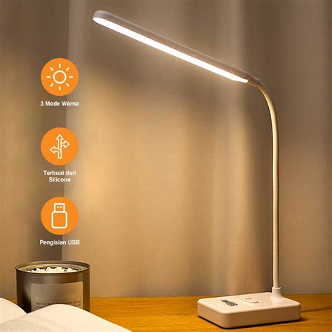 TaffLED Lampu Meja Belajar Desk Lamp 30 LED USB Version 3 In 1 Color