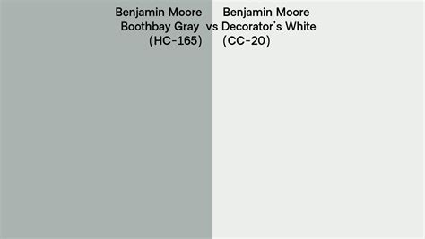 Benjamin Moore Boothbay Gray Vs Decorator S White Side By Side Comparison