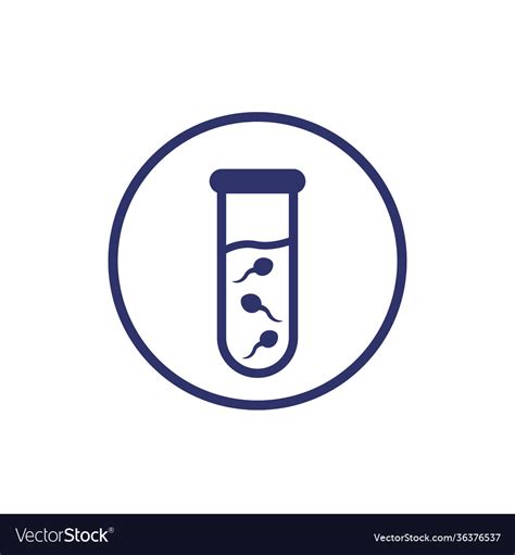 Sperm Test Icon Tube And Semen Royalty Free Vector Image