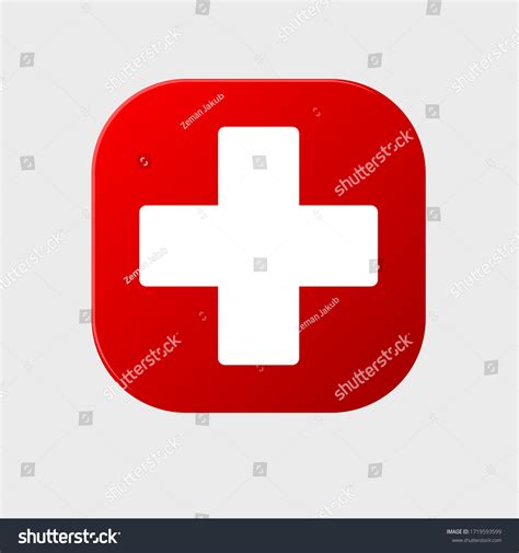 Hospital Logo On Red Background Stock Vector Royalty Free 1719593599