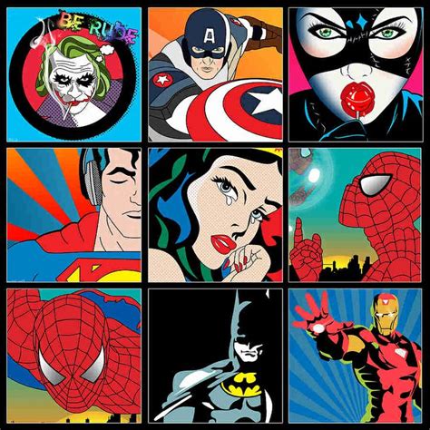 S Per H Roes Pop Art Superhero Wall Art Graphic Art Print Superhero