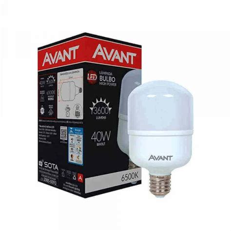 Lâmpada LED bulbo alta potência 40W 6500K E27 bivolt Avant