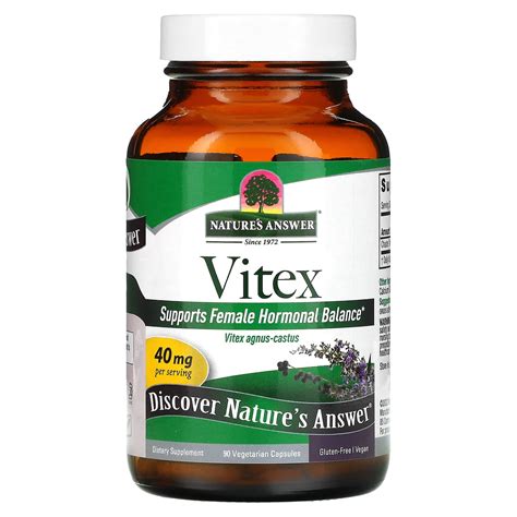 Natures Answer Vitex Agnus Castus Chaste Tree Berry 40 Mg 90 Vegetarian Capsules