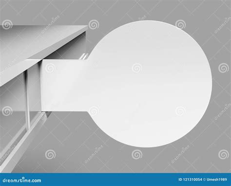 PVC Blank Printing Plastic Shelf Talker for Shopping Mall Promotion. 3d Render Illustration ...