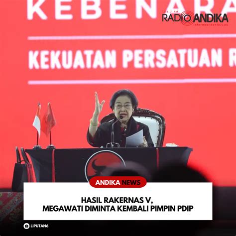 Hasil Rakernas V Megawati Diminta Kembali Pimpin PDIP Kubus