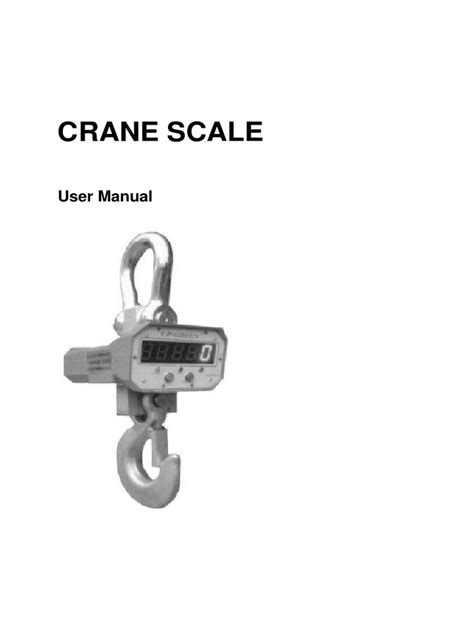 Crane Scale Manual | PDF