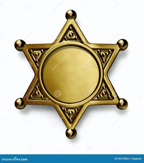 Sheriff Badge stock illustration. Image of secure, security - 25375983