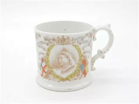 Harrods Queen Victoria Diamond Jubilee Commemorative Mug Antique