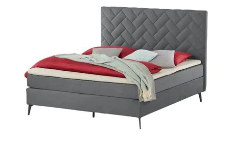 SKAGEN BEDS Boxspringbett Weave Grau 180x200 Cm