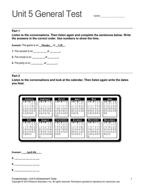 Top Notch Fundamentals Unit 5 Assessment Pdf