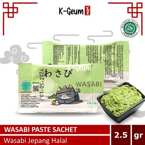 Jual Wasabi Paste Sachet Wasabi Sachet Halal Mui 25 Gram Shopee