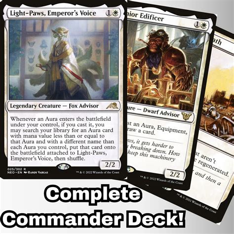 Mtg Commander Edh Deck Light Paws Emperor S Voice Cards Custom