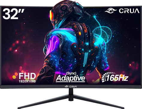 Crua Inch Gaming Monitor Fhd X Curved Computer Monitor