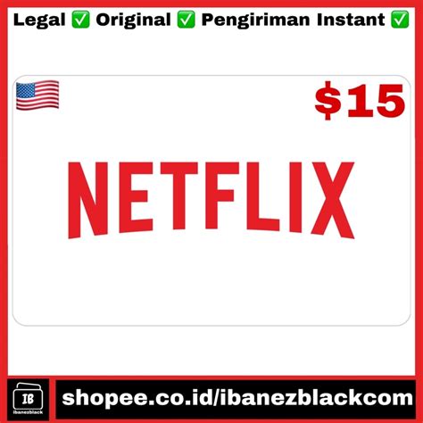 Jual Netflix Gift Card Usd Gift Card Digital Code Indonesia Shopee