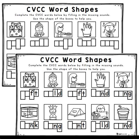 Cvcc Word Shapes Top Teacher