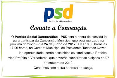 Convite Conven O Dos Partidos Psd Pp Psdb Pv Pt Pc Do B E Pps