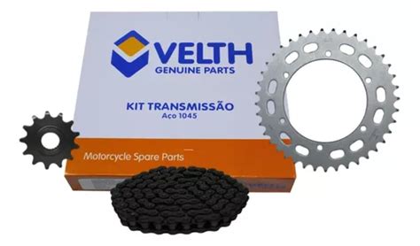 Kit Relação Transmissão Yamaha Tenere 250 Aço 1045 Velth Frete grátis