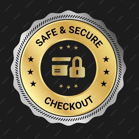 Premium Vector | Safe secure checkout logo design and trust badge