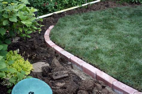 Red Brick Landscaping Border Pathway Garden Area Around Shed Pinterest