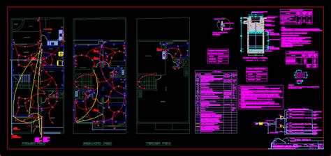 Plano Electrico Unifamiliar En AutoCAD Librería CAD