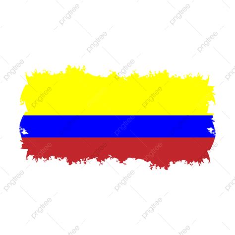 Colombia Flag Transparent Watercolor Painted Brush Free Png And Vector