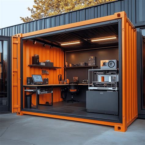 shipping container garage workshop innovations   garage