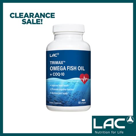 Lac Trimax Omega Fish Oil Coq Ec Softgel Best By July