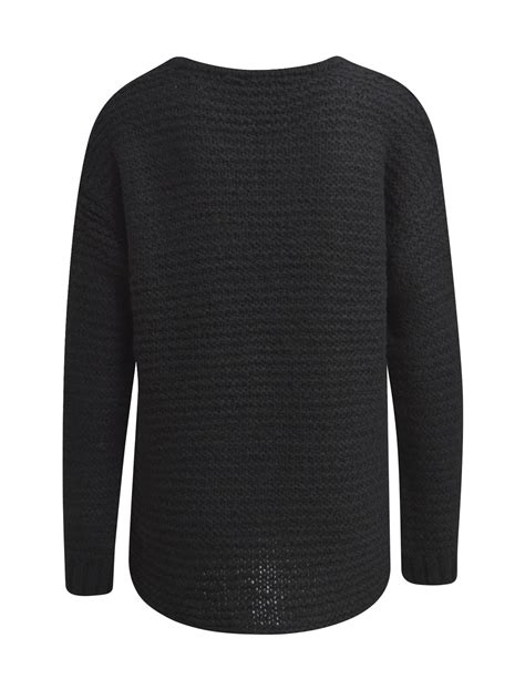 MILANO ITALY Pullover - grob gestrickt - schwarz DESIGNERMODE.COM