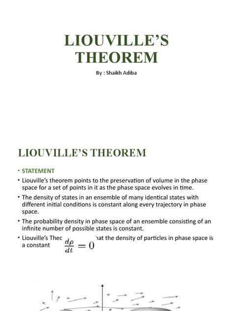 Liouville Theorem Pdf