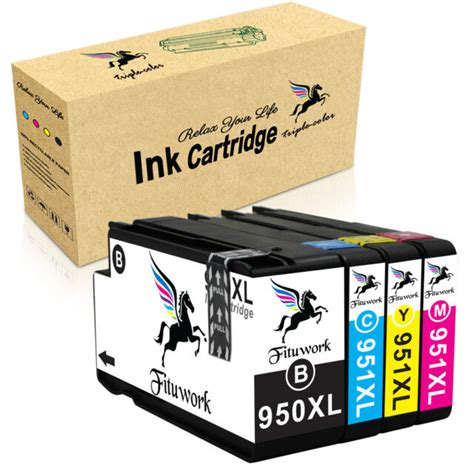 4 Pk 950xl 951xl Ink Cartridge Black And Color Combo Set For Hp 950 951 Xl Printer Ebay