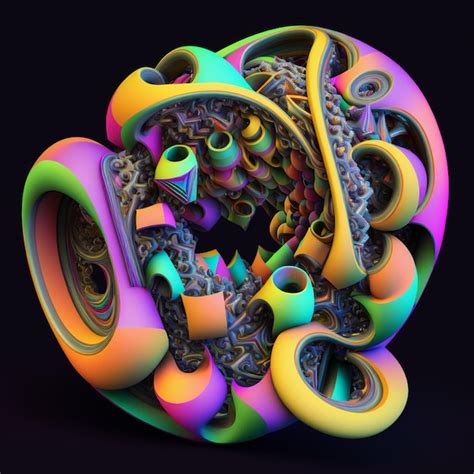 Uma Imagem Colorida De Um Objeto Em Espiral Muitas Cores Diferentes