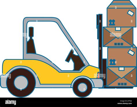 Forklift Truck Icon Stock Vector Image Art Alamy