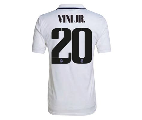 Maillot Authentique Real Madrid Domicile Vinicius Jr Blanc