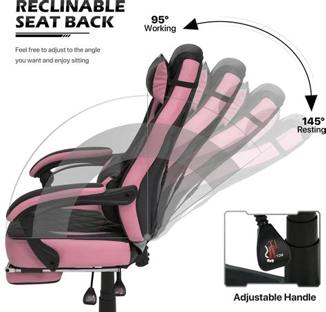 Buy Monibloom Ergonomic Gaming Chair With Retractable Footrest