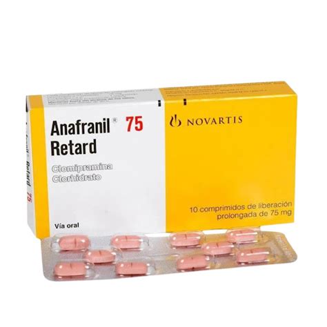 Anafranil Retard Clomipramina 75mg Novartis Caja X 10 Comprimiodos