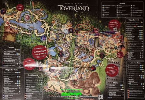 Park Plan Halloween Nights Attractiepark Toverland Parkwelt Info