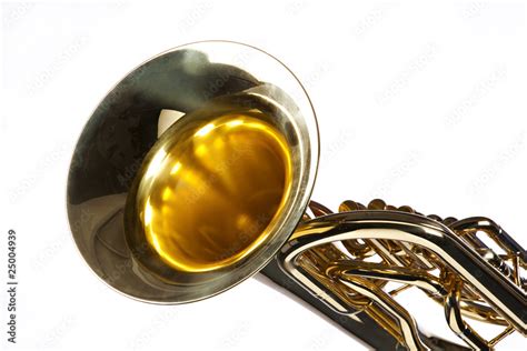 Tuba Euphonium Isolated on White Stock Photo | Adobe Stock