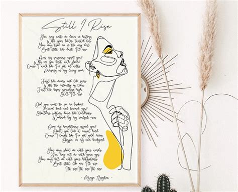 Still I Rise Poster Maya Angelou Poem Poster Etsy