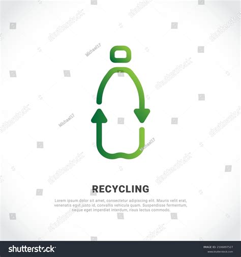 Recycle Plastic Bottle Icon Logo Design Stock Vector Royalty Free