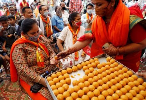 With Crackers And Sweets India Celebrates Ayodhya Bhoomi Pujan