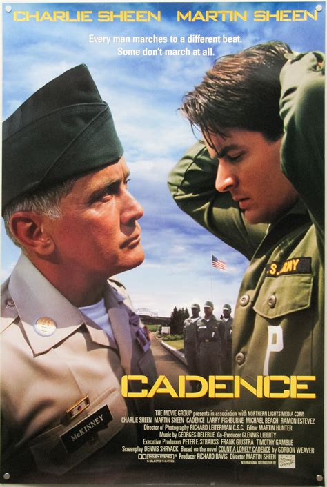 "Cadence" movie poster, 1990. PLOT: A misfit soldier (Charlie Sheen) lands in a bully's (Martin ...