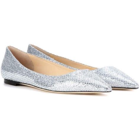 Jimmy Choo Romy Flat Glitter Ballerinas Aud Liked On Polyvore