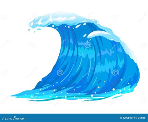 Ocean Wave Isolated Stock Vector Illustration Of Huge 120960649