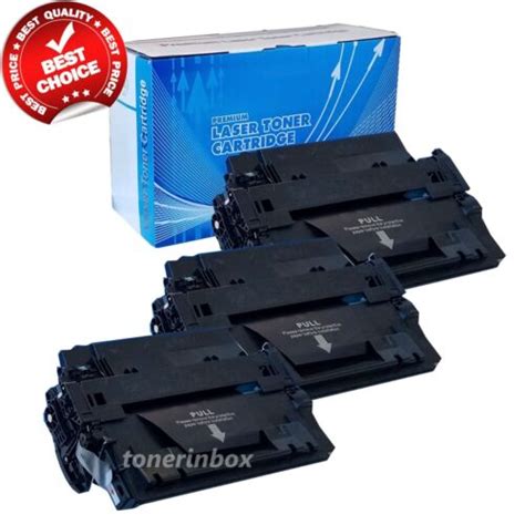 3pk Compatible Ce255a 55a Toner Cartridge For Hp Laserjet P3010 P3015