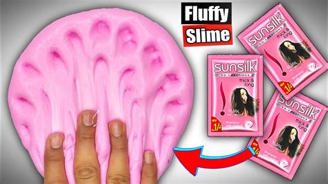 Fluffy Shampoo Slime👅🎧 How To Make Fluffy Slime With Sunsilk Shampoo And Fevigum Without White