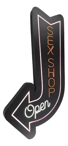 Anuncio Luminoso Uled Luminosos Sex Shop Open X 21cm De Alto 110v