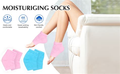 Amazon Unaone Pairs Moisturizing Heel Socks Toeless Gel Lined