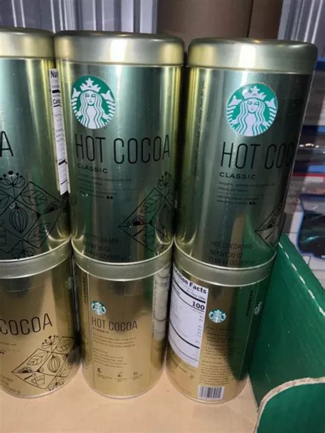 STARBUCKS CLASSIC HOT Cocoa Mix Powder 2 Tins 30 Oz Each Tin Total 60