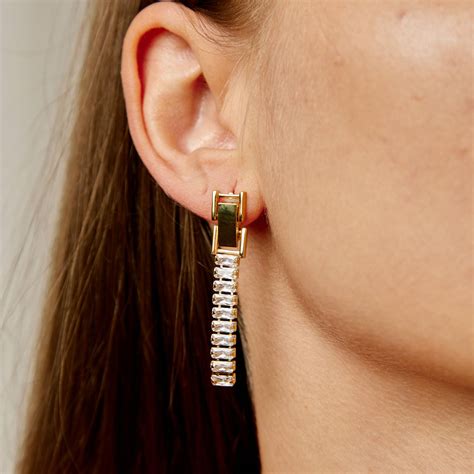 18K Gold Plated Stainless Steel Earrings Intensity SKU 85019 4