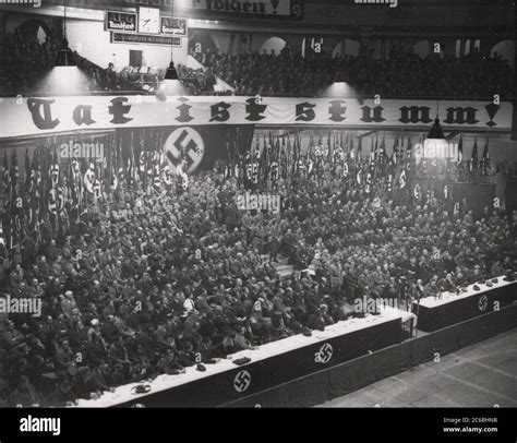 Mass Rally In The Berlin Sportpalast Goebbels Speaks Heinrich